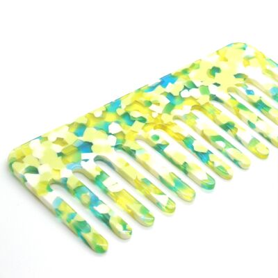 Green & blue cellulose acetate comb