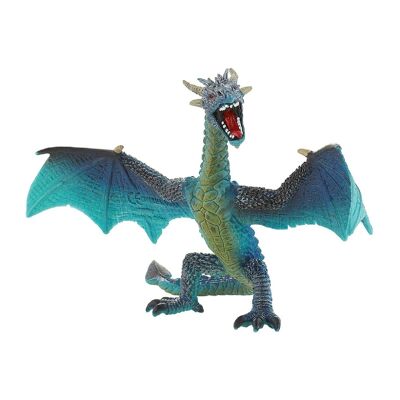 Fantástica figura animal Dragón Volador Turquesa