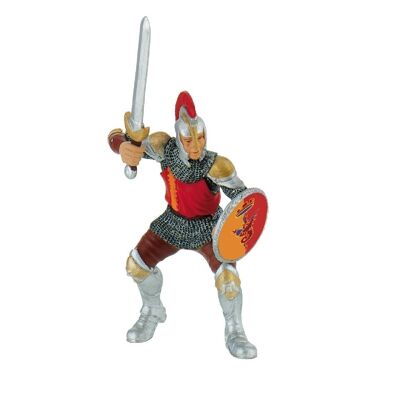 Rote Schwertkämpfer-Figur