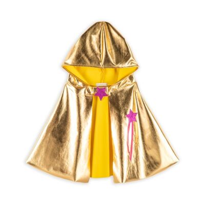 Short funky metallic gold cape