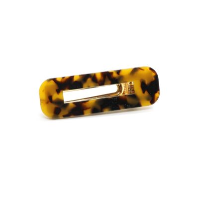 Clip bar Leopard in acetato di cellulosa