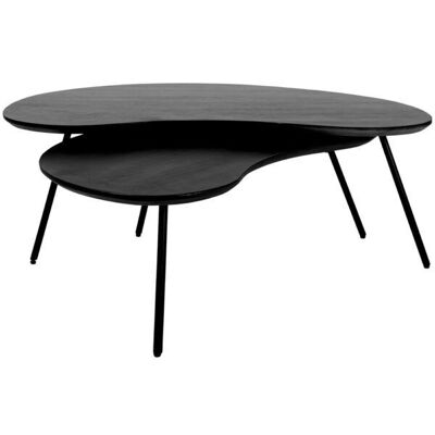 Tavolino Ludo Nero – Organico – Set di 2