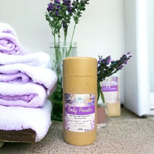 100% Natural Talc Free Body Powder - Lavender and Vetiver