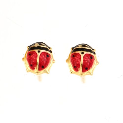 9K - Earrings small Ladybug no back