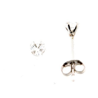 9K - Boucles d'oreilles Griffe 3 mm W/G