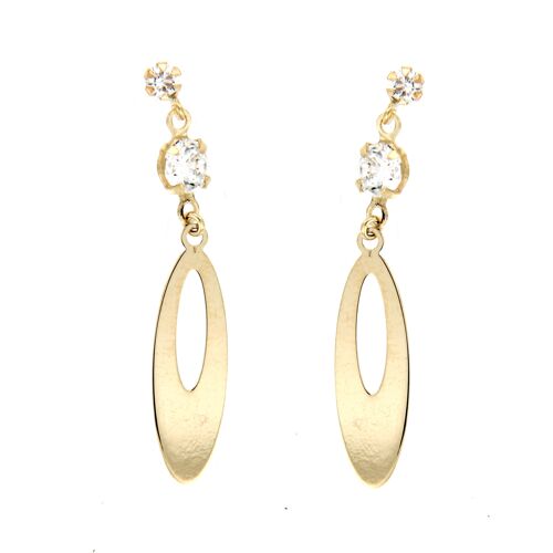 9K - Long Earrings oval shapes