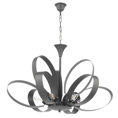 Serena gray 9-light chandelier