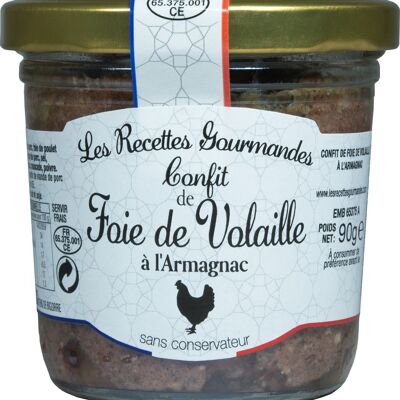 Verrine Confit of Poultry Liver with Armagnac 90g