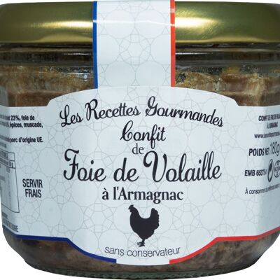 Verrine Confit von Geflügelleber mit Armagnac 180g