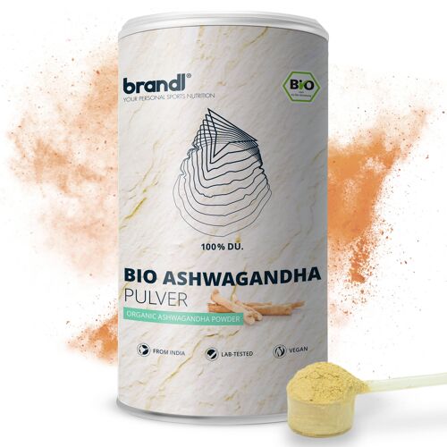 brandl® Ashwagandha Pulver Bio | Ashwagandha in Deutschland abgefüllt | Premium Ashwagandha Bio