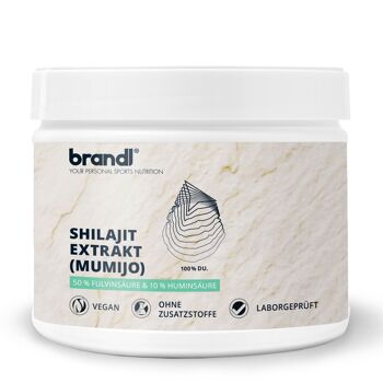 brandl® Shilajit gélules | Extrait de 500 mg avec 50 % d'acide fulvique et 10 % d'acide humique | Mumijo Shilajit Original 120 gélules 6