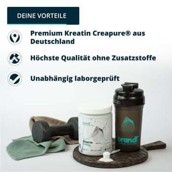 brandl® créatine CREAPURE créatine monohydrate en poudre 500g | 100% fabriqué en Allemagne 3