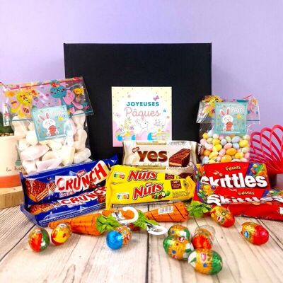 Retro Easter candy and chocolate box