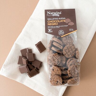 NATWINS Haferflocken- und dunkle Schokoladenkekse (ohne Zuckerzusatz, vegan, ohne Palmöl)