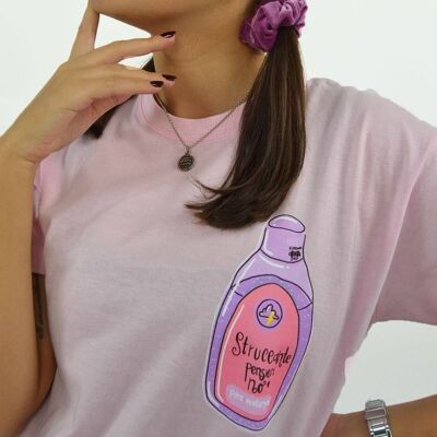 T-Shirt "Cleansing"__S / Rosa Chiaro