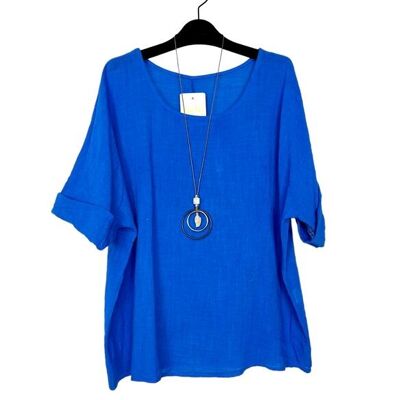 21075 Plain light tops with necklace