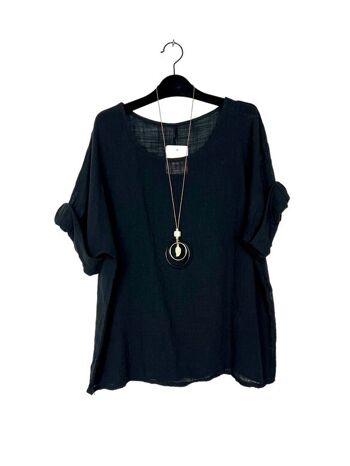 21075 Plain light tops with necklace 7
