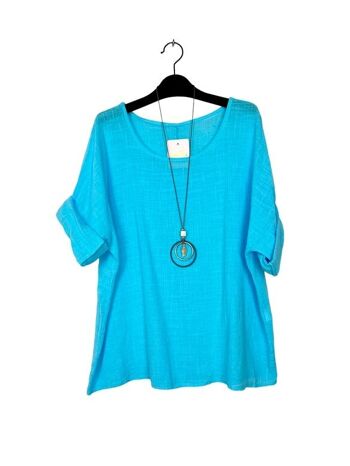 21075 Plain light tops with necklace 9