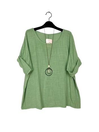21075 Plain light tops with necklace 11
