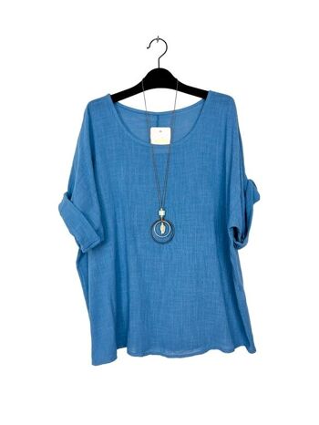 21075 Plain light tops with necklace 13