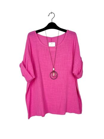 21075 Plain light tops with necklace 15