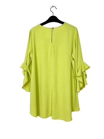 24530 Round neck tunic with frilly sleeves 2