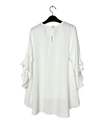 24530 Round neck tunic with frilly sleeves 24