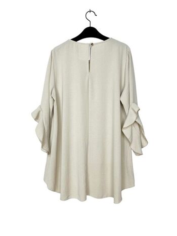 24530 Round neck tunic with frilly sleeves 28