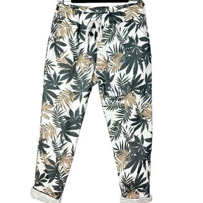 3377-02 Floral pattern pants