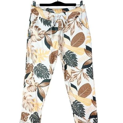 3377-10 Floral pattern pants