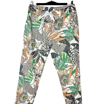 3377-11 Floral pattern pants