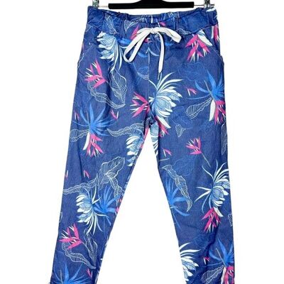 3377-14 Pantalón estampado flores