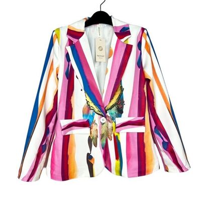 8389-03 Patterned suit jacket, long sleeve