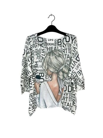 P 21012-20 3/4 sleeve patterned t-shirt 1