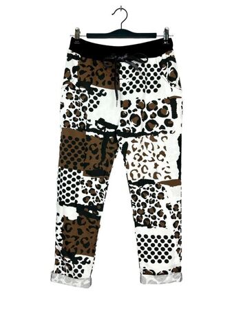 P 2929-01 printed pants with lace 1