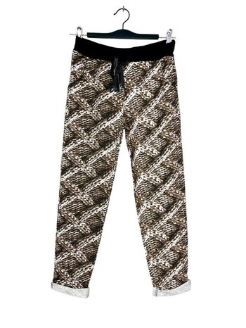 P 2929-06 printed pants with lace 1