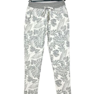 P 2929-09 printed pants with lace