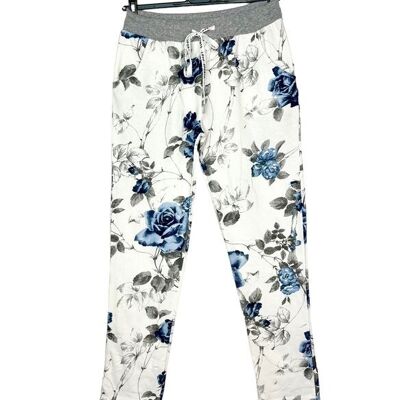 P 2929-16 printed pants with lace