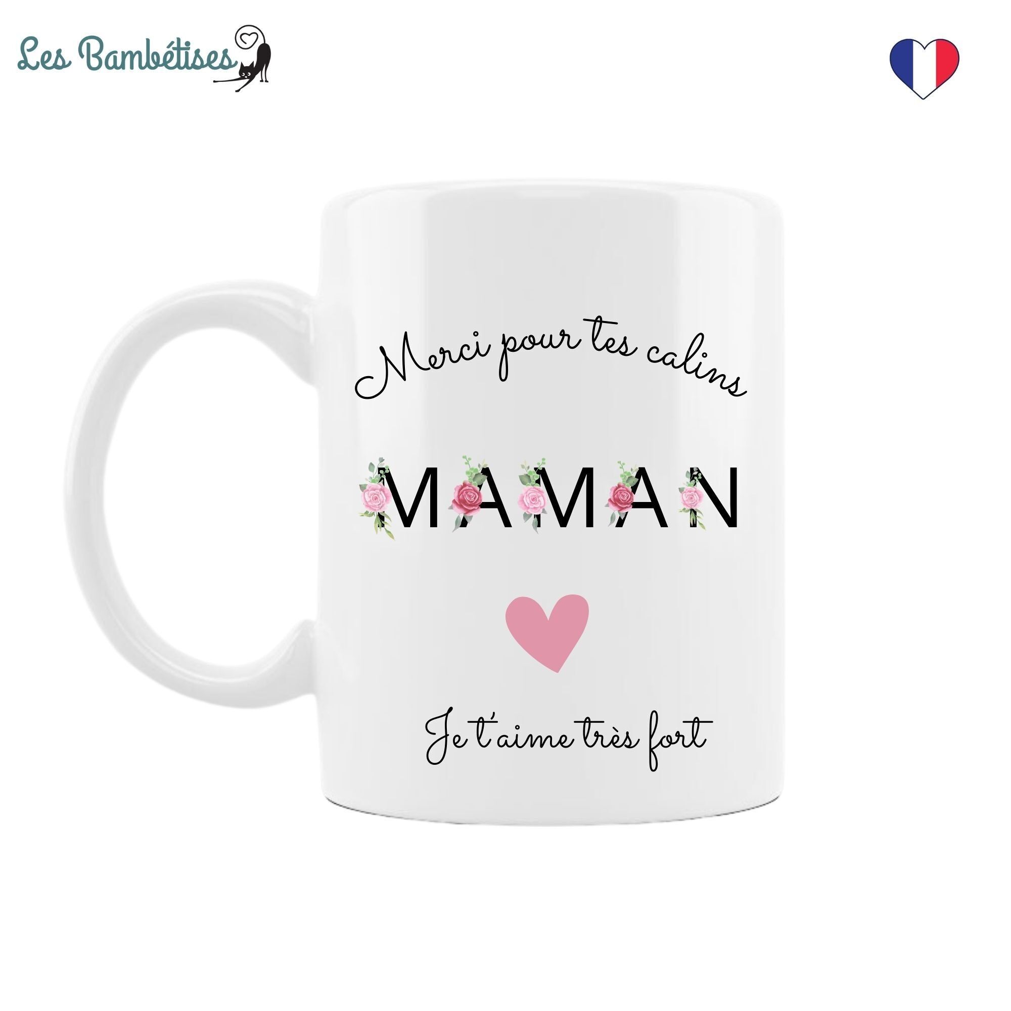 Tazza mamma con lettere fiorite
