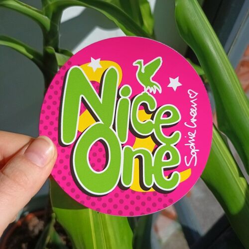 Slang "Nice One" Sticker