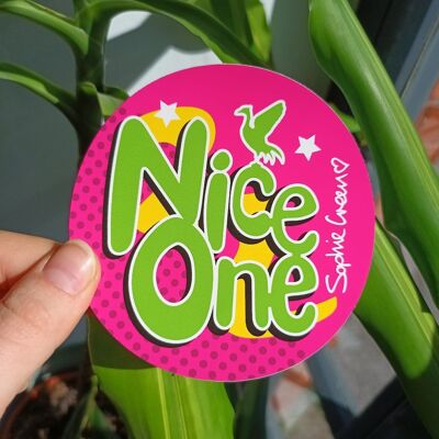 Slang "Nice One" Sticker