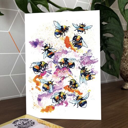 Bumblebee Bee Greetings Card