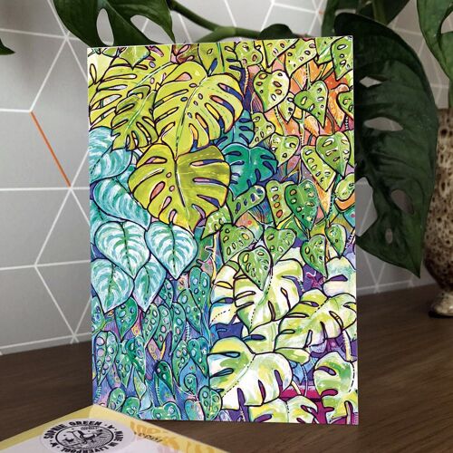 Monstera Cheese Plant Greetings Card