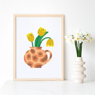 Póster Tulipanes Amarillos - Formato A3