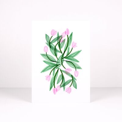 Poster mit rosa Tulpen – A3-Format