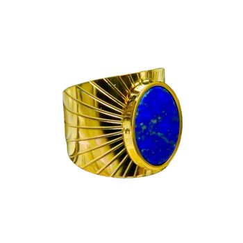 Bague "RACHEL" adaptable avec Lapis lazuli 2