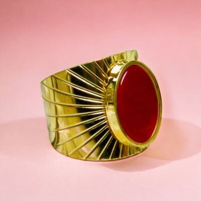 Anpassbarer „ZORA“-Ring mit Karneol