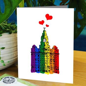 Carte de voeux amour de Liverpool