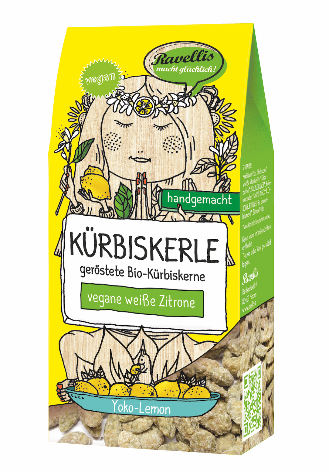 Pumpkin seeds - White vegan chocolate & lemon
