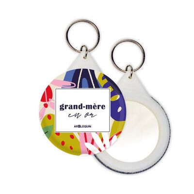 Schlüsselanhänger zum Großmuttertag, Oma, Oma „goldene Großmutter“ (Zélie)